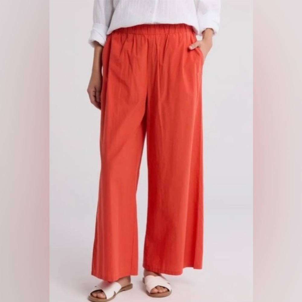 Red Eileen Fisher Wide-Leg Pants